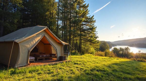 Top destinations pour vivre une expérience de camping de luxe en france